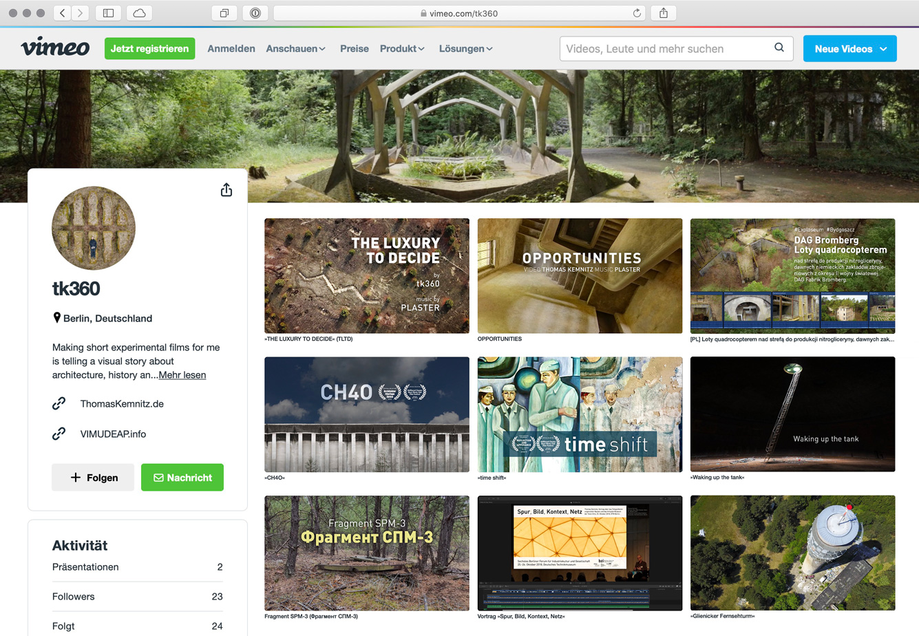 Vimeo Stream Thomas Kemnitz